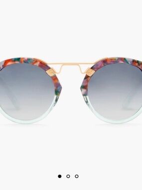 KREWE Limited Edition Multicolor Tortoiseshell Round St Louis Sunglasses